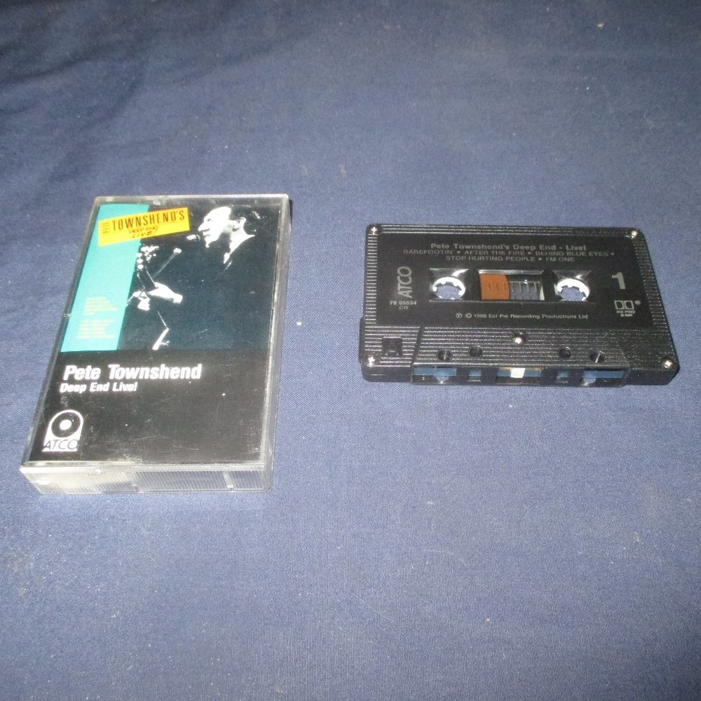 Pete Townshend - Deep End Live! on cassette (ATCO Records, 1986)